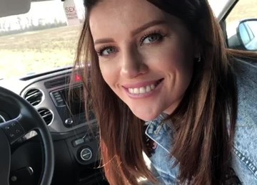 My German GF Loves To Suck In A Car And Eat Cum