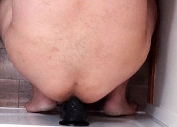 Big Black Dildo Balls Deep