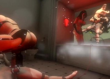 3D SFM VR Huge Tits Latex Mistress Electro Stimulation Precum Riding And Milking