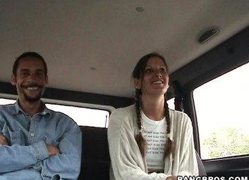 Unsuspecting Marie Get Fucked In A Car By Fellow Travelers