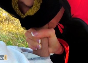 Red Devil Sucked All The Cum From The Guy