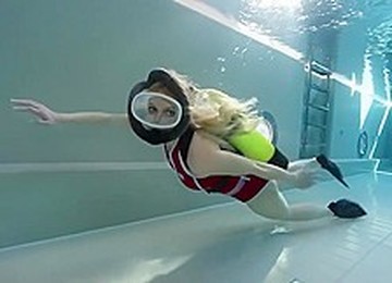 Scuba In Red Bodyglove Swimsuit