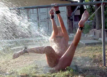 Solo Bitches Provide Rough BDSM Femdom Scenes In The Backyard