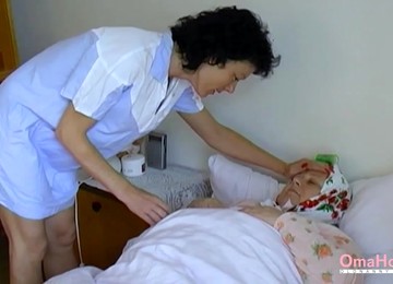 Fat Granny Seduces A Nurse Into Having Sex With Her