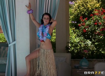 Dancing Brunette Gets Treated Rough Doggystyle Fuck