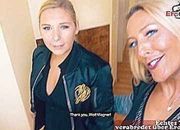German Mature Milf With Big Tits Pick Up A Teen For First Time Lesbian Blind Date Pov