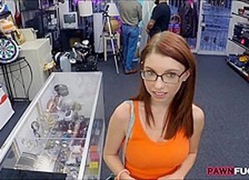 Big Natural Tits Chick Fucked At The Pawnshop For Money