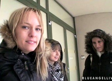 Blue Angel Showing How She Hangs Out With Her Friends