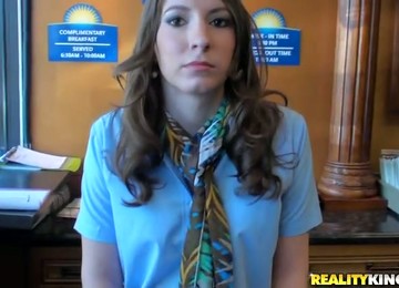 Hotel Receptionist Takes Money For Sex With A Big Cock In Reality Vid
