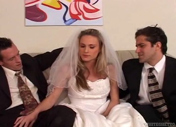 Beautiful Bride Cuckolds Her Loser Husband On Their Wedding Day