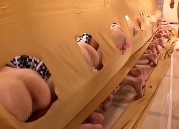 Cock Sucking And Pussy Fucking In Gloryhole Orgy In Japan