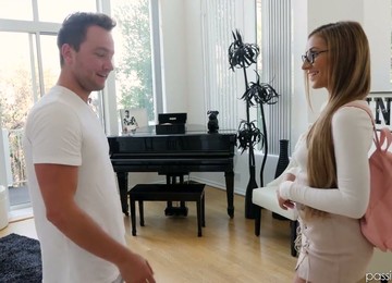 Tanned Blonde Moka Mora Is Having Crazy Quickie With Hot Blooded Boyfriend