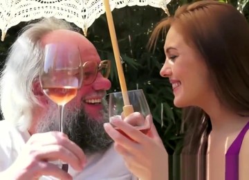 Pissing Teen Fucks Ol Guy