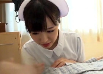 Japanese Nurse Drops Her Bra And Panties To Be Fucked On The Bed