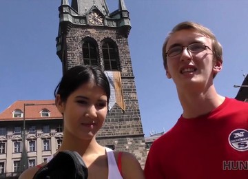 Young Cuckold Watches How His Beautiful GF Madelina Dee Makes Money