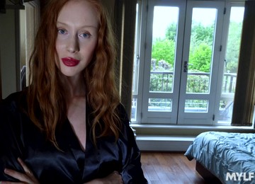 To Win A Chance To Be Poked Doggy Redhead In Black Nylon Stockings Gives Head