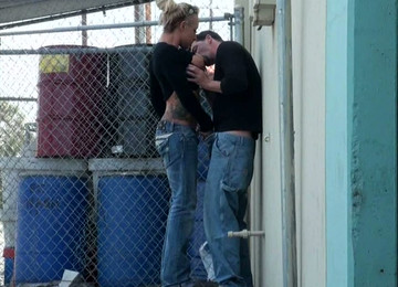 Hot And Busty Blonde Milf Blowing Cock At The Parking Lot