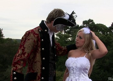 Delightful Blonde With Long Hair Being Given Rim Job Before Getting Banged Doggystyle