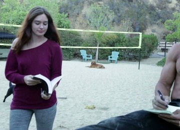 Beautiful Girlfriend Jodi Taylor Returns From Walk And Rides Her Stud On Top