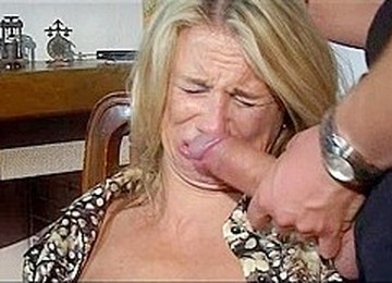 Hesitant MILF Fucked In Throat, Pussy And Ass
