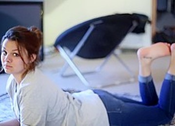 A 21 Year Old College Girl Learns To Give A Footjob