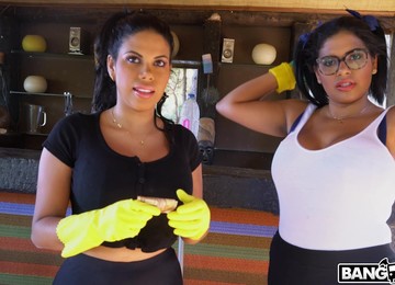 Mature Maids Sheila Ortega And Kesha Ortega Enjoy Having A FFM Threesome