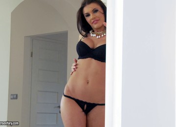 Hottie Sheds Her Lingerie And Has An Orgasm While Riding His Dick