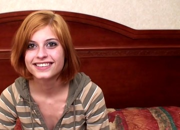 Skinny Redheaded Teenager Makes Her First Porn