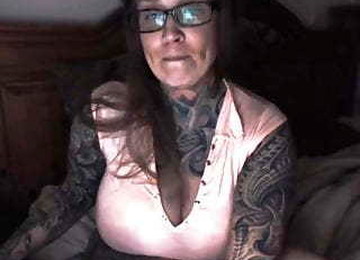 # Thick, Tattooed, Busty Babe With Big Natural Boobs