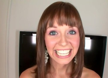 Brunette Goes Through Casting With Dick In Her Mouth