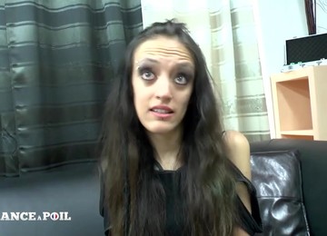 Casting Of A Skinny Dark Haired Lady