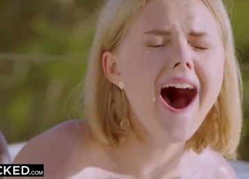 Outdoor Interracial Copulation With Petite White Teen