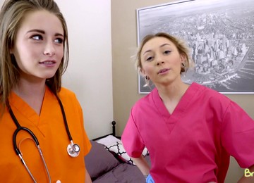 Horny Teen Nurses Chloe Temple And Her Sex Mate Share Dick