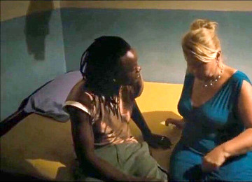 Hot African Dude Is Kissing The European Babe