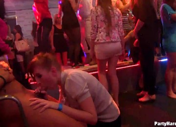 Party Hard Core - Short Haired MILF Blows Dick