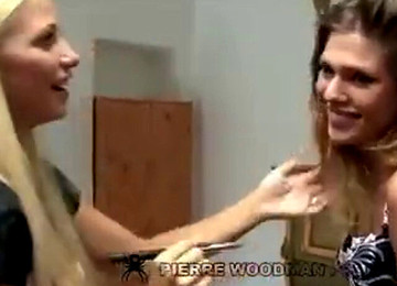 Behind The Scenes Bts, Películas Lingerie Anal Threesome