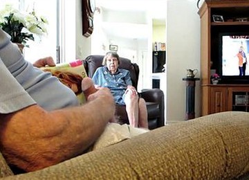 Horny Old Guy Masturbates And Cums While Granny Hours