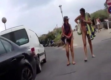 Nudist Voyeur Walking On The Nudist Beach