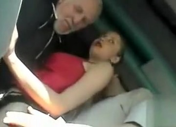 Busty Girl Gets Fingered And Groped By An Old Daddy