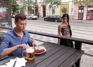 Beautiful Black-Haired Czech Babe Travels Ab - Riding