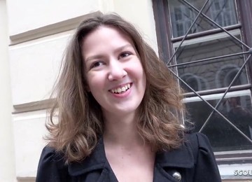 GERMAN SCOUT - College 18-Years-Old Alessandra Get Nail At Casting