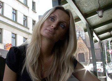 Real Czech Amateur Blonde With Blue Eyes Fucks For Quick Cash