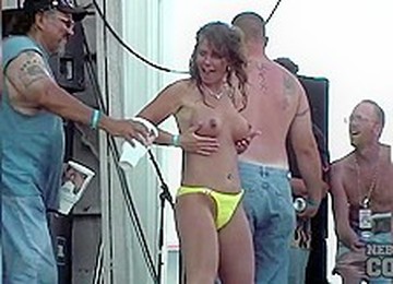 Neverbeforeseen Abate Of Iowa Biker Rally Strip Contest July 4 2003 - SouthBeachCoeds