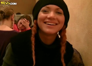 Redhead Gets Fucked And Gets Cum In Her Mouth With Blowjob In Public