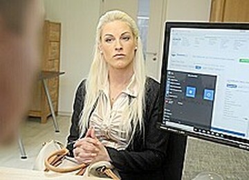 LOAN4K. Loan Agent Uses His Powers To Seduce Hot Blonde Beauty