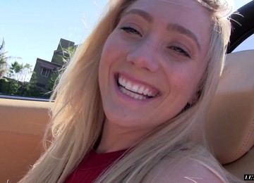 Slutty AJ Applegate Sucking Mike Hunt Off By The Pool Nastily