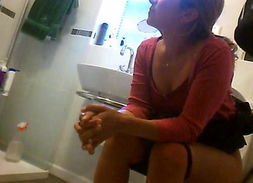 Milfs Spied On While Visiting The Bathroom