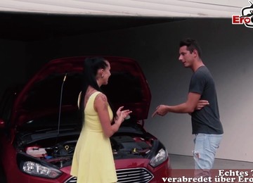 German Horny Milf Seduces A Guy For Hardcore Fuck