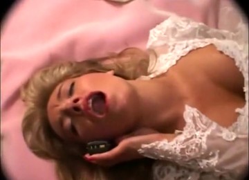 Blonde Dressed Up In A Wedding Dress Cheats