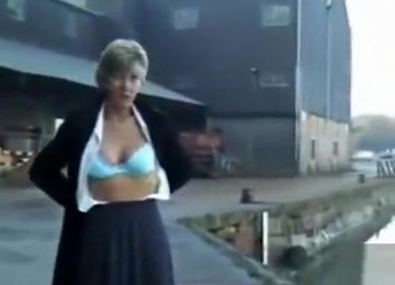 My Beautiful Wife Flashes Her Private Parts On The Quayside